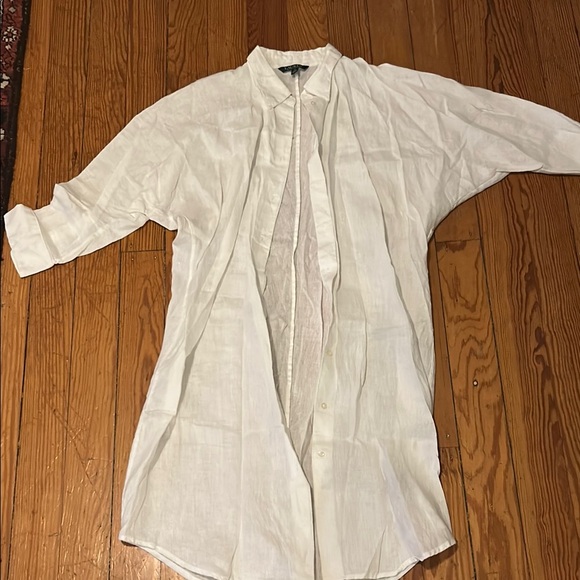 Ralph Lauren Long Linnen Button-Up Shirt - Picture 1 of 4